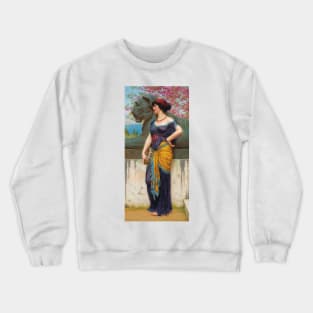 In The Grove Of The Temple Of Isis by John William Godward Crewneck Sweatshirt